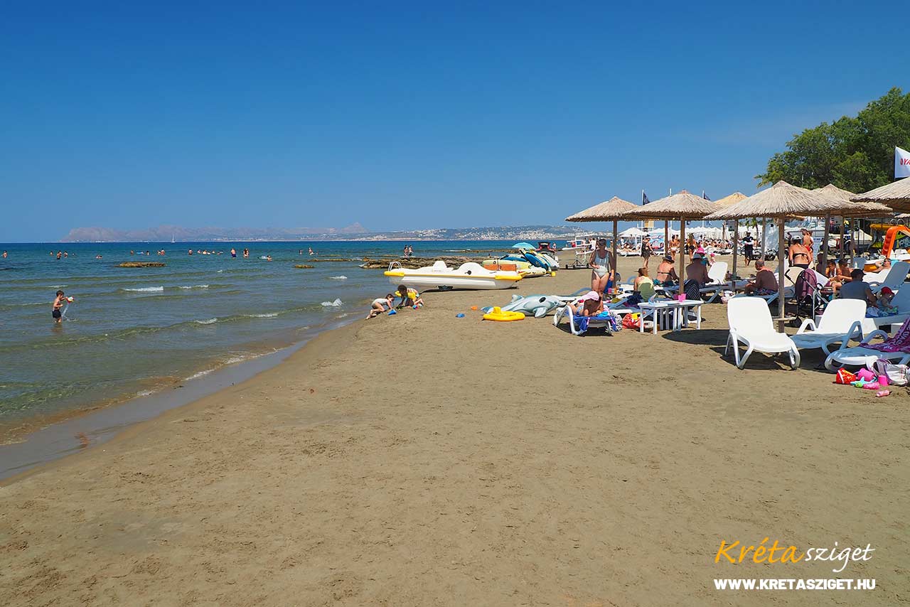Agia Marina strand, tengerpart Nyugat-Kréta