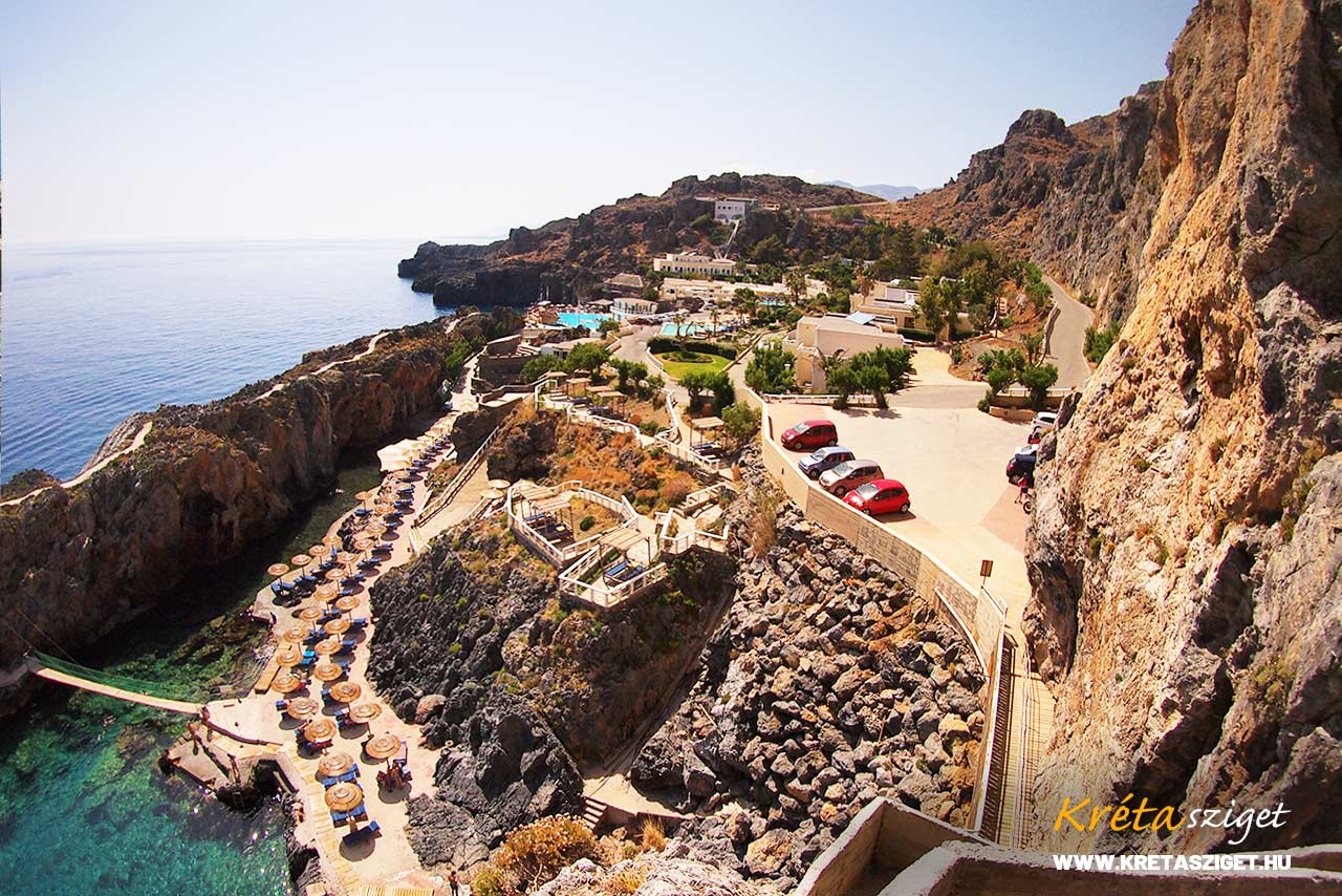 Kalypso Cretan Village Hotel & Spa, Pirate's Fjord beach Plakias Kréta strandjai