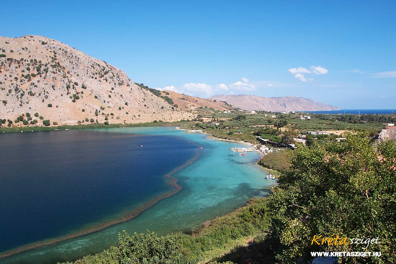 Kournas-tó (Kournas Lake) Rethymno, Nyugat-Kréta látnivalók