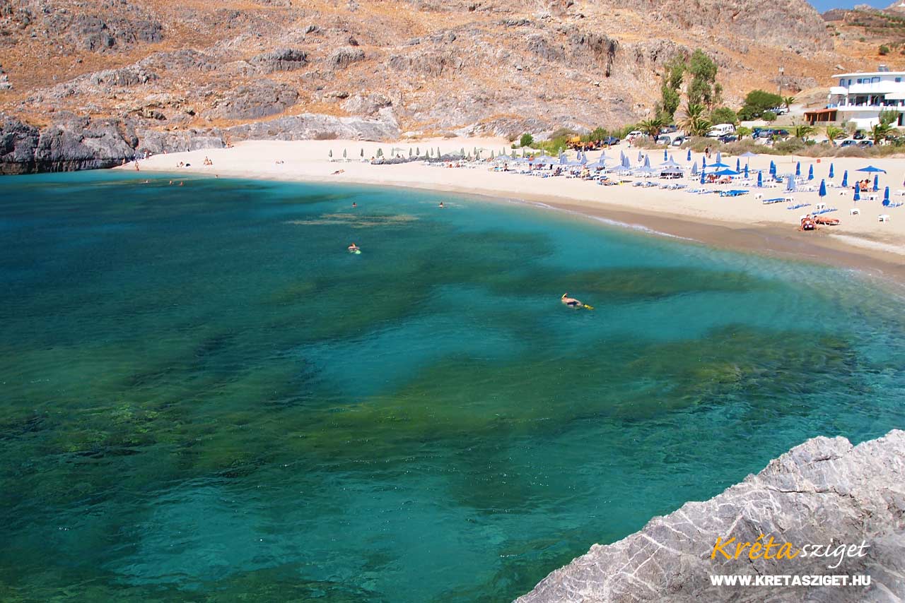 Skinaria beach (Shinaria) Dél-Kréta legszebb strandjai és tengerpartjai