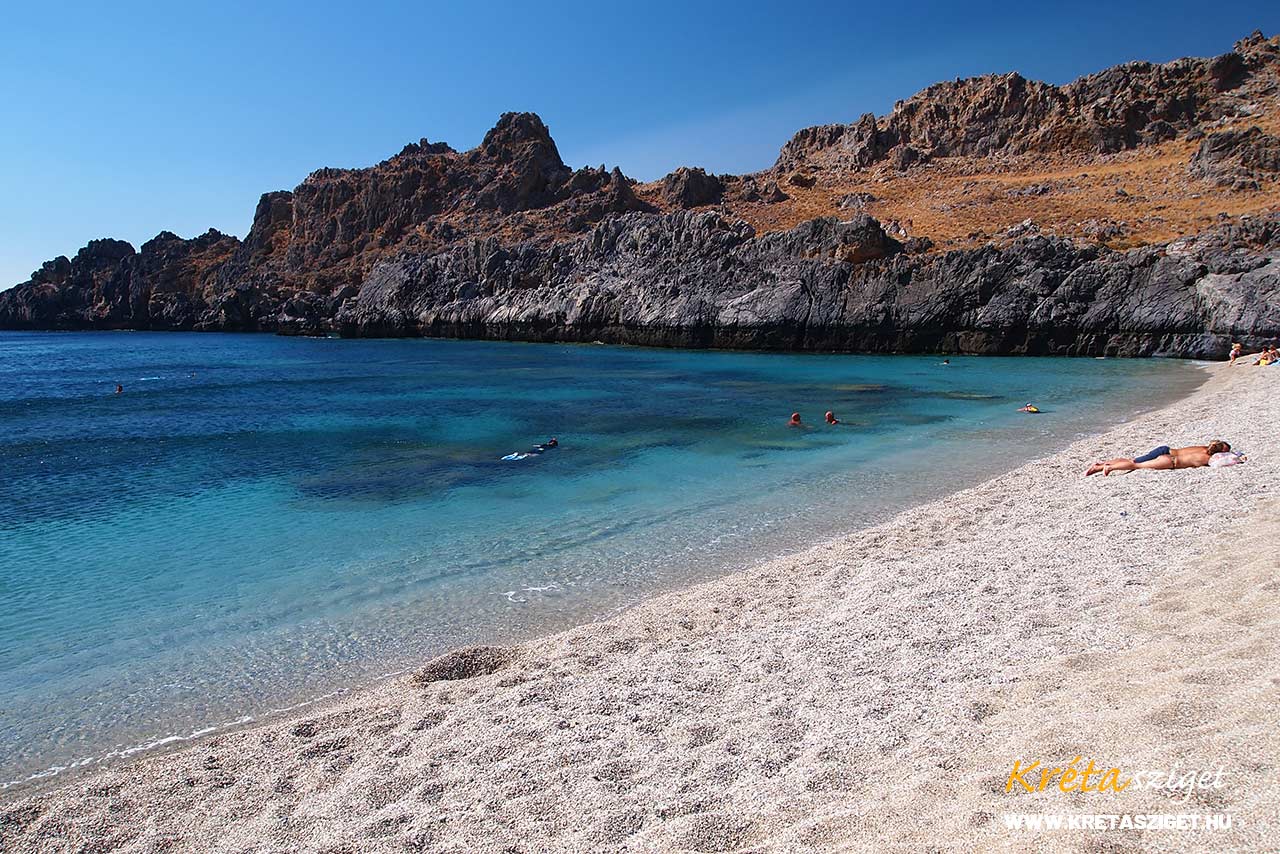 Shinaria strand, Nyugat-Kréta Rethymno régió tengerpartok